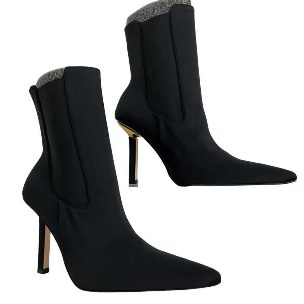 Good American Shoes Booties Womens Sz 9 Kickstand Neoprene Black 001 $319 Nwb - Picture 2 of 12